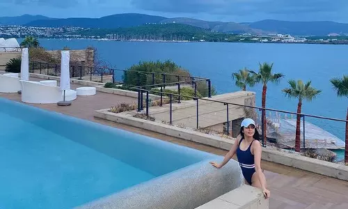 Pranitha Waiting For Summer In Swimsuit