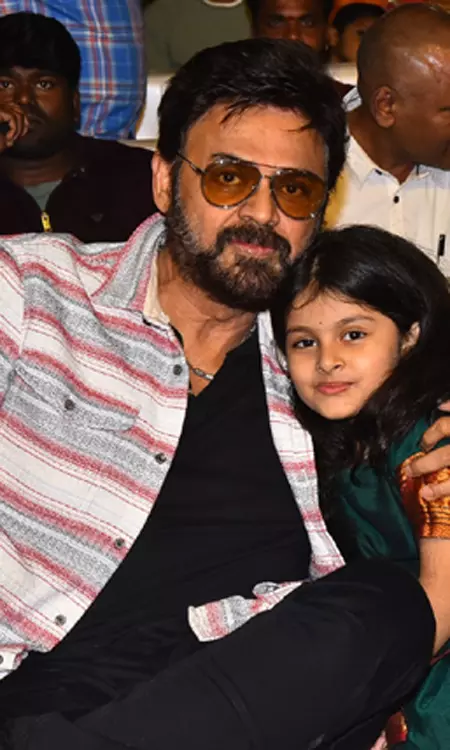 Venkatesh and Co-stars Groove and Glam Up in Style at Saindhav Event Set 2