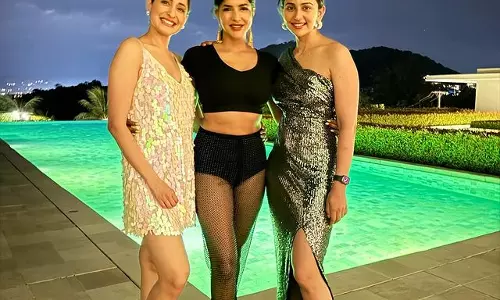 Pretty Ladies Rakul, Pragya & Lakshmi In Party Vibe