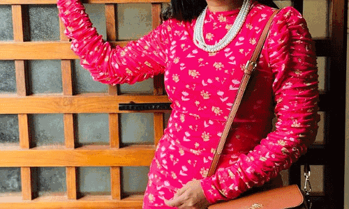 Sravanthi Chokarapus Alluring Attire in Red