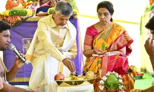 చంద్రబాబు నివాసంలో రాజశ్యామల యాగం!
