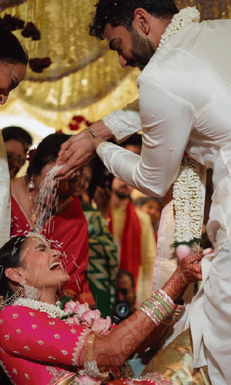 YS Raja Reddy and Priya Atluri Embrace Hindu Traditions in Latest Wedding Pics