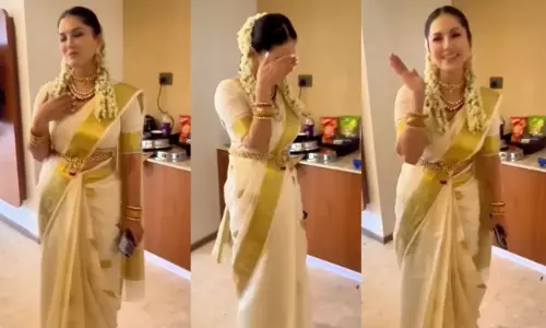 వైరల్ వీడియో : ఫస్ట్‌ నైట్‌ చీరలో సన్నీ లియోన్‌