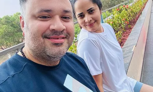 Anasuya and her husbands puffy morning faces !