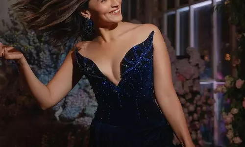 Alia Bhatt Looks Amazing in Blue at Ambani Family Party