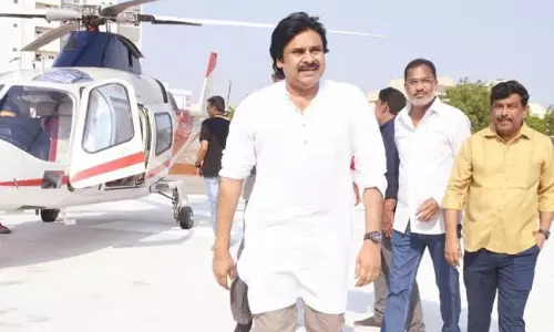 పవన్  కళ్యాణ్  ఆఫీసు వద్ద హెలిప్యాడ్... గట్టిగా ఫిక్సయినట్లున్నారు!