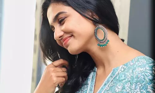 Mamitha Baiju, goddess of beauty in blue