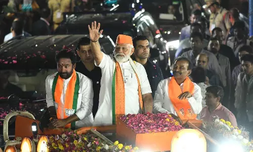 మల్కాజ్ గిరి రోడ్ షోలో ఒక్క మాట మాట్లాడని మోడీ.. అందుకేనా?