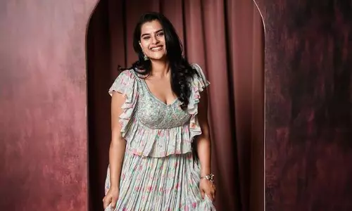 Kavya Kalyanrams Stylish Floral Maxi Dress