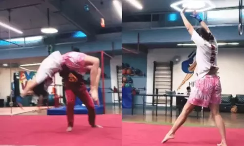 వీడియో: వామ్మోవ్ దిశా! గాల్లోకి లేచి ఏమిటా విన్యాసాలు?