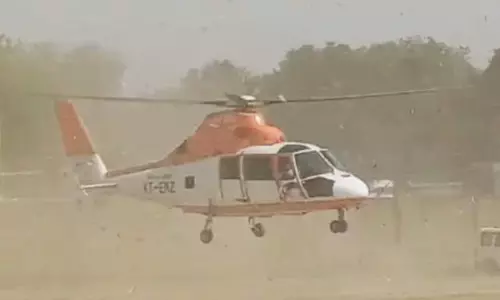 హెలీకాప్టర్  లో సమస్య... అమిత్  షాకు త్రుటితో తప్పిన ప్రమాదం!