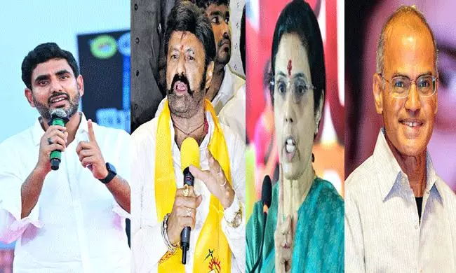 రోడ్ల మీదకొచ్చిన నారా నందమూరి ఫ్యామిలీస్ ! రోడ్ల మీదకొచ్చిన నారా నందమూరి ఫ్యామిలీస్ !
