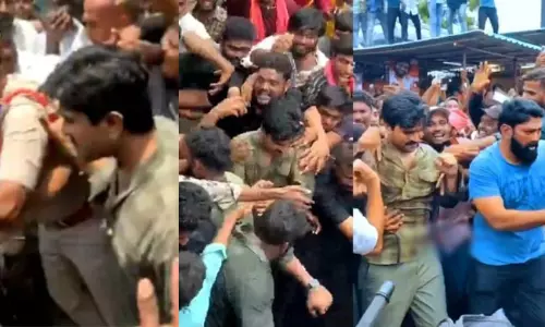 చరణ్ మీద భయంకరంగా ఎగబడిన జనం… ఎంత ఓపికో..