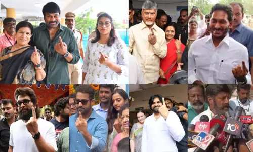 ఎల‌క్ష‌న్ డే హీట్.. ఓట్లు వేసిన‌ టాప్ స్టార్లు..