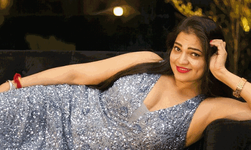 Stunning Ashwini Sri in Shimmery Dress