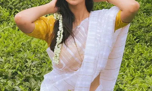 No One Can Compete With Meenakshi in Saree Looks!