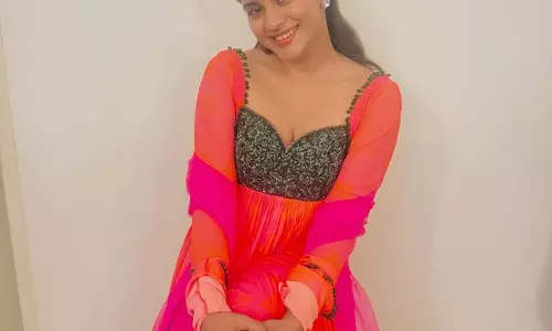 Hebah Patel Dazzles in Floral Splendor