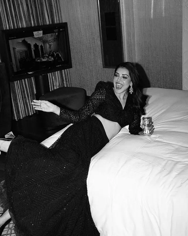 Kajal Aggarwal Stuns in Elegant Black Ensemble