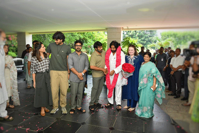 Celebrations At Mega Family Home on Pawan Kalyan Victory Celebrations At Mega Family Home on Pawan Kalyan Victory