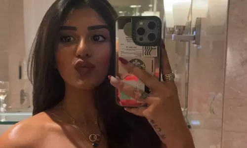 Supritha Naidu Wows in Red Ruched Top