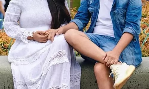 Dil Raju Turns Lover Boy with His Elegantly Fashioned Wife Tejaswini