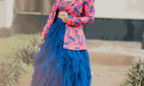 Sravanthi Shines in Blue and Pink