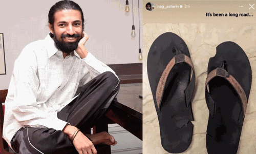 అరిగిన చెప్పులతో కల్కి డైరెక్టర్.. ఏం చెబుతున్నాడు?