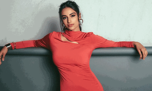 Meenakshi Chaudharys Gorgeous Red Dress Look