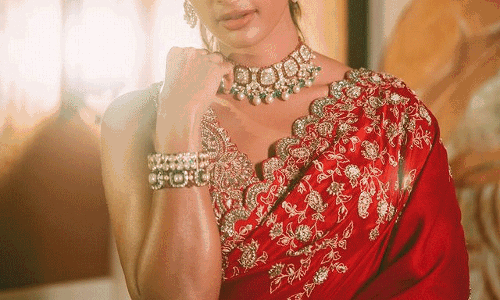 Pooja Hegde Sets Social Media Ablaze in Stunning Red Ensemble