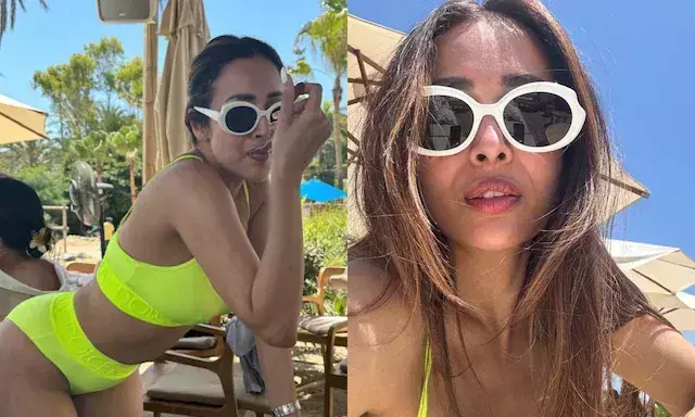 నియోన్ గ్రీన్ లో  ఊపేస్తోన్న‌ మలైకా!