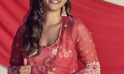 Niharika Turns Heads in Red Outfit