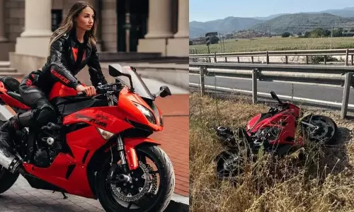 అత్యంత అంద‌గ‌త్తె అయిన బైక‌ర్ స్పాట్ డెడ్