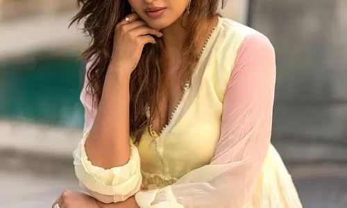 Pujita Ponnadas Adorable Look in Pastel Dress