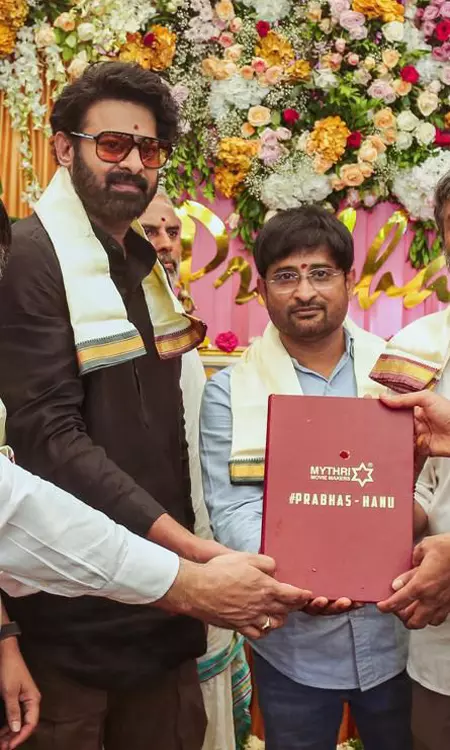 Rebel Star Prabhas Graces Pooja Ceremony for New Film!