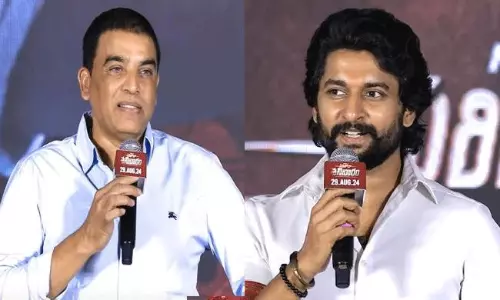 ప్రభాస్ పై కామెంట్స్.. నాని, దిల్ రాజు నవ్వుతూనే ఇచ్చి పడేశారు!