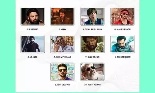 ఇండియా టాప్‌ 10 లో మన స్టార్స్‌ ఐదుగురు