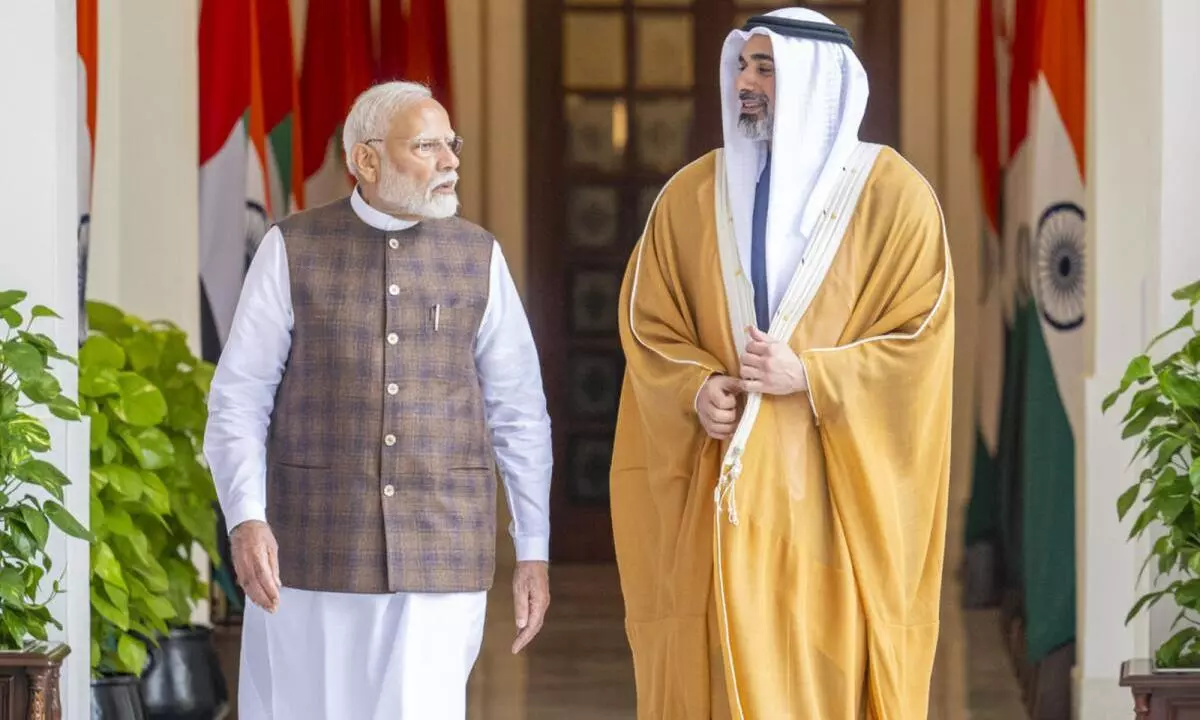 PM Modi Hosts Abu Dhabi Crown Prince at Hyderabad House