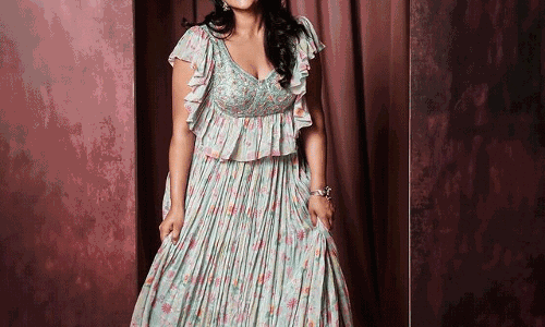 Kavya Kalyanrams Stylish Floral Maxi Dress