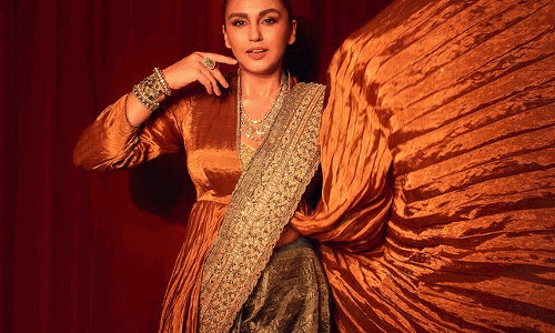 Huma Qureshi�s Brown Saree Look is Jaw-Dropping!