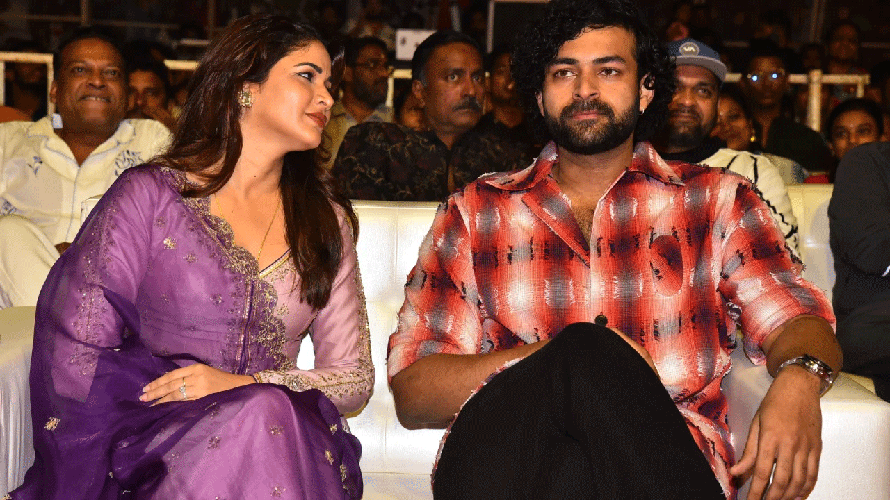 Varun Tej and Lavanya at the Matla Pre-Release Event Varun Tej and Lavanya at the Matla Pre-Release Event