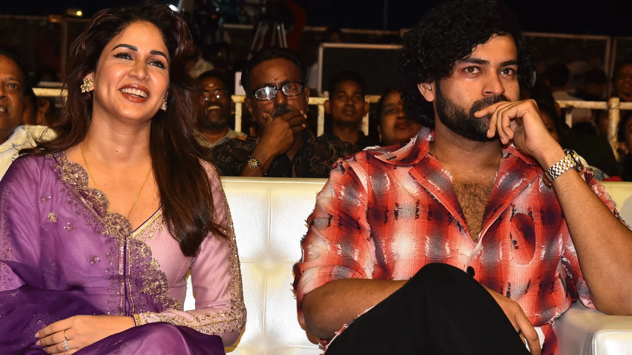 Varun Tej and Lavanya at the Matla Pre-Release Event