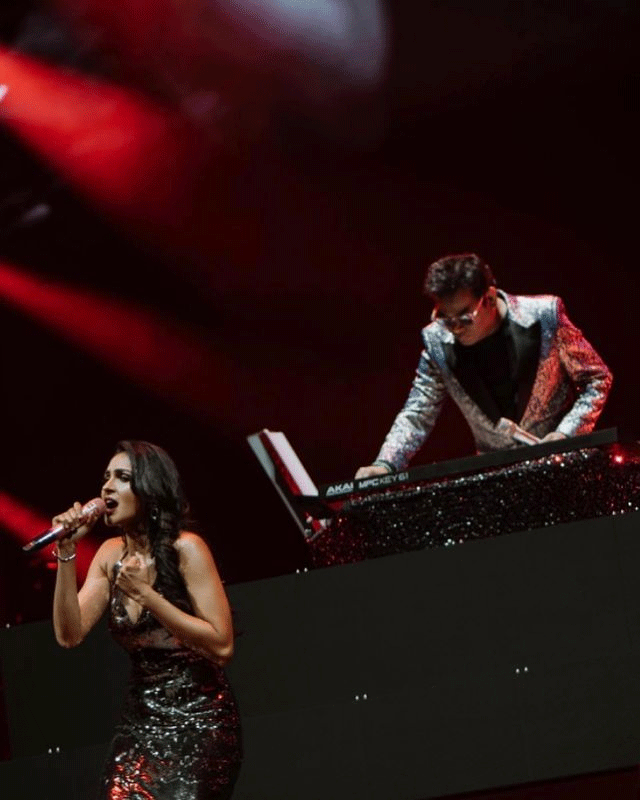 Andrea looks like a rock star in black