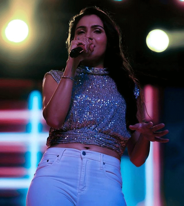 Andrea looks like a rock star in black Andrea looks like a rock star in black