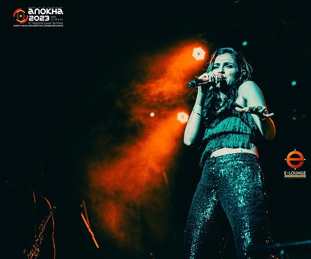 Andrea looks like a rock star in black Andrea looks like a rock star in black