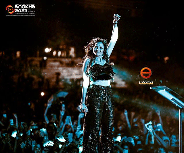 Andrea looks like a rock star in black Andrea looks like a rock star in black