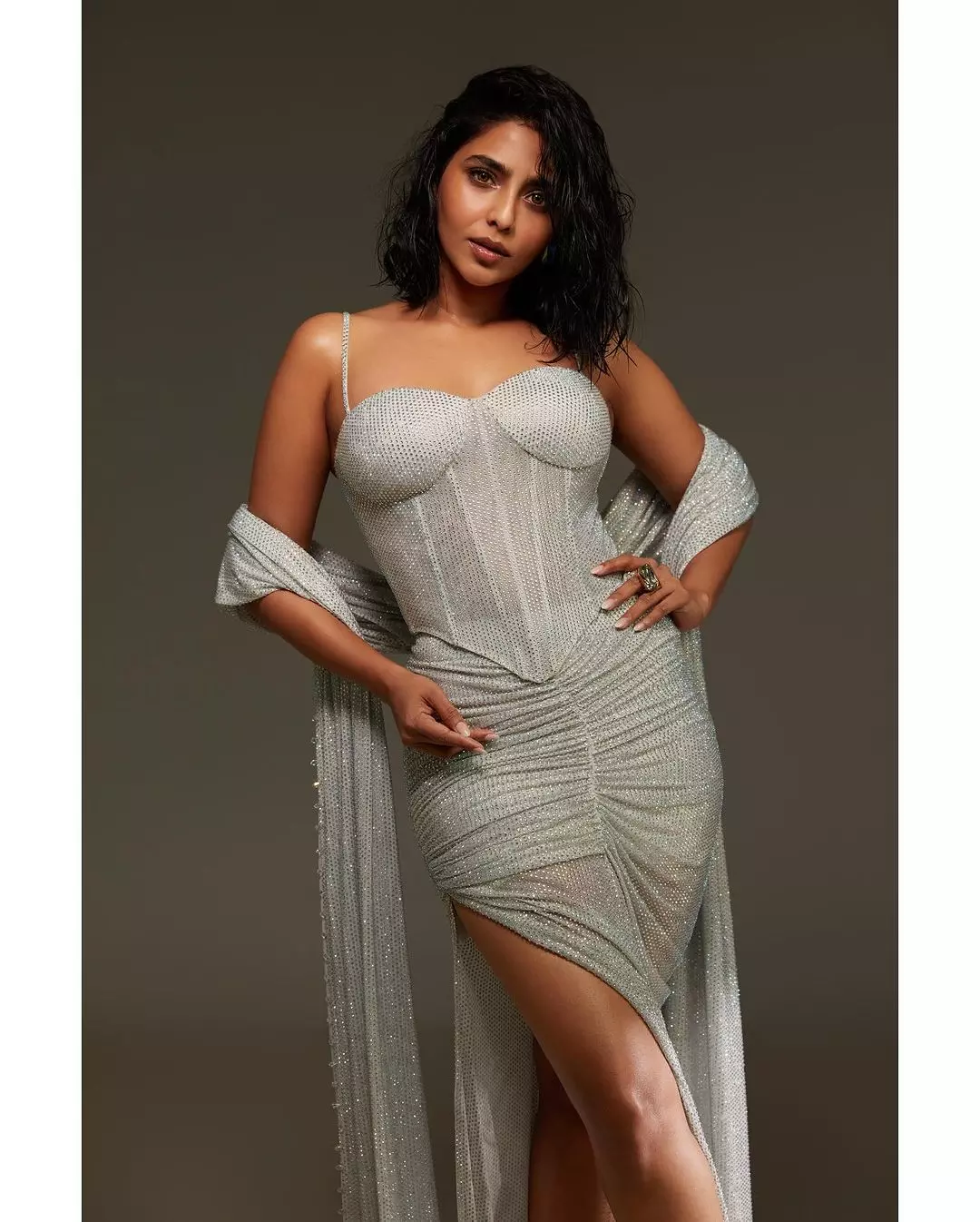 Aishwarya Lekshmi stylish look ever in white Aishwarya Lekshmi stylish look ever in white