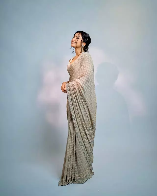 Rashmika Mandanna�s fashion sense shines bright in this dress.