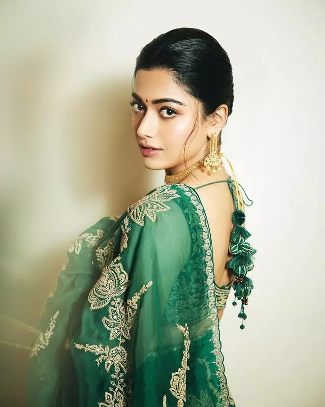Rashmika Mandanna�s fashion sense shines bright in this dress.
