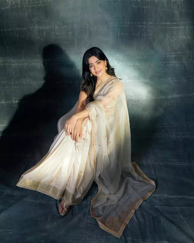 Rashmika Mandanna�s fashion sense shines bright in this dress.