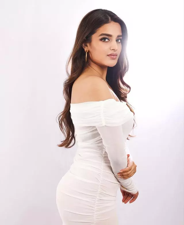 Nidhhi Agerwals Stunning White Look Nidhhi Agerwals Stunning White Look